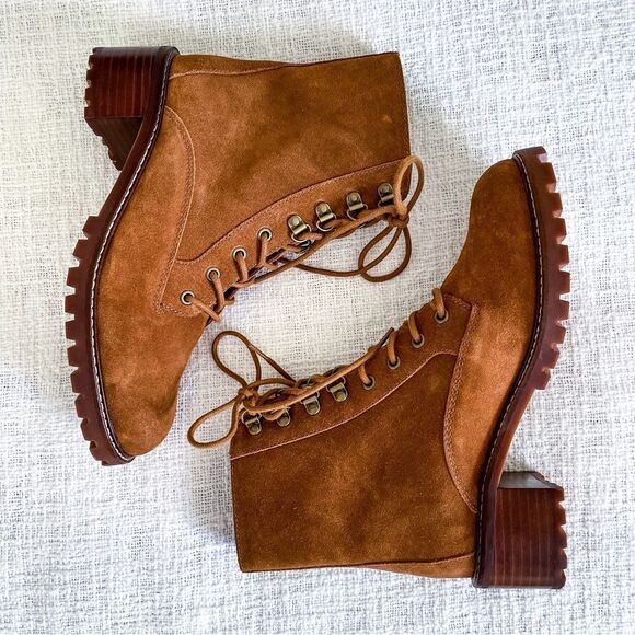 Madewell suede combat boots. - Picture 6 of 14